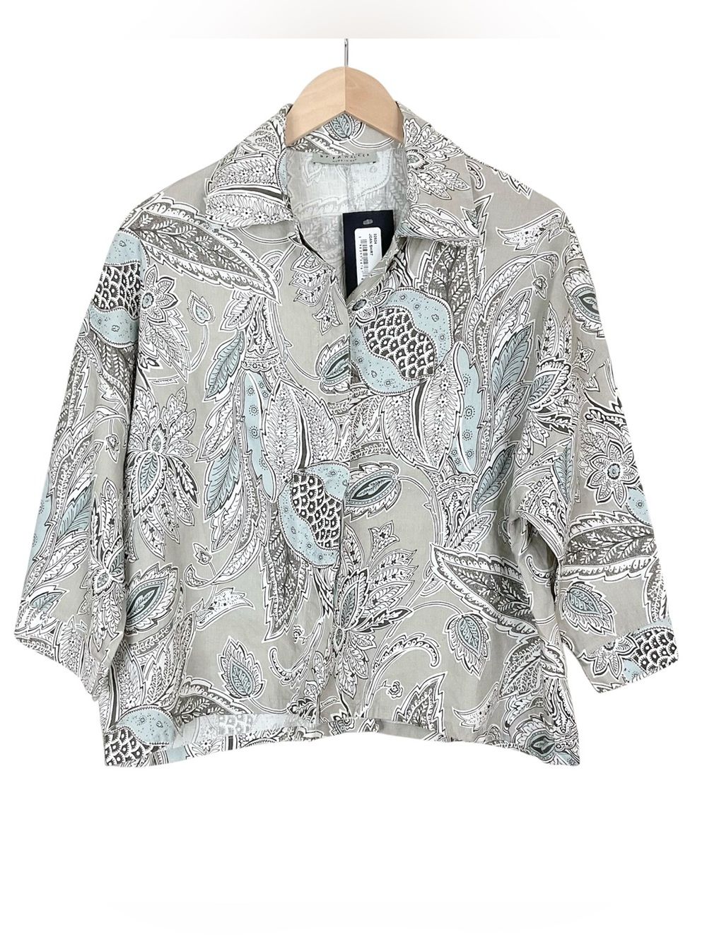 Bryn Walker Joan Button Front Linen Shirt Size XS